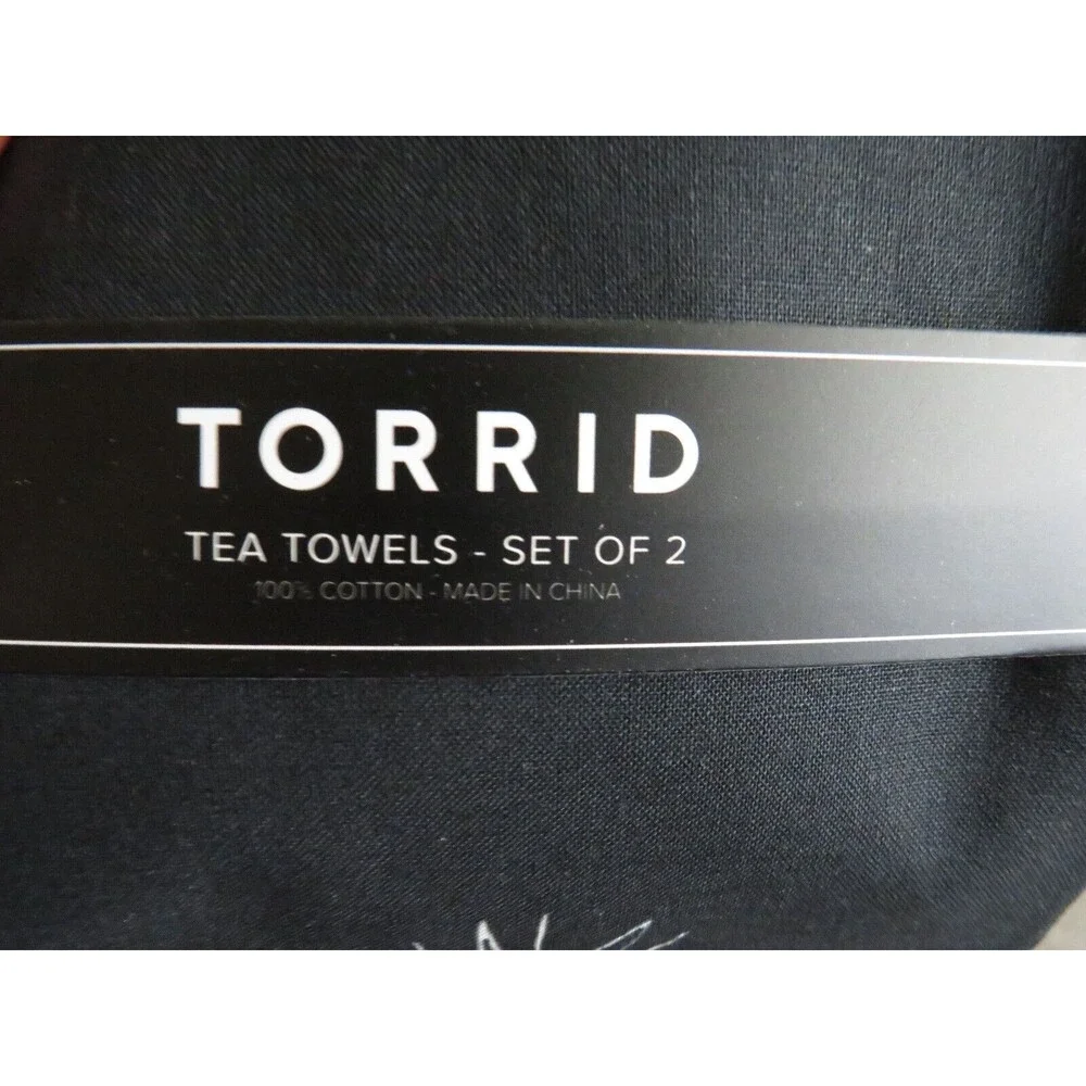 Torrid Set Of Two Cotton Tea Towels Butterfly